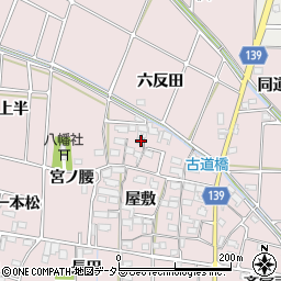 愛知県あま市古道屋敷257周辺の地図