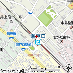瀬戸口駅北口周辺の地図