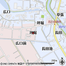 愛知県愛西市鷹場町（坪堀）周辺の地図