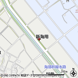 愛知県愛西市赤目町新海用周辺の地図