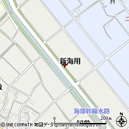 愛知県愛西市赤目町（新海用）周辺の地図