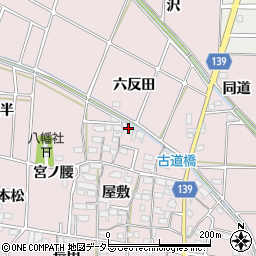 愛知県あま市古道屋敷256周辺の地図