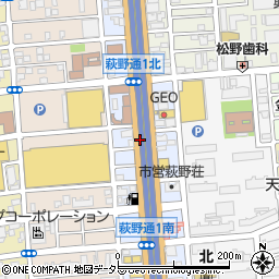 愛知県名古屋市北区萩野通周辺の地図
