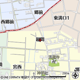 愛知県あま市中橋廻間周辺の地図