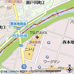 スターバックスコーヒー TSUTAYA瀬戸店周辺の地図