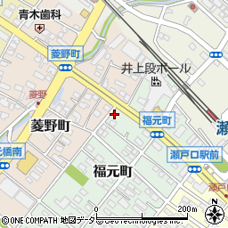 愛知県瀬戸市福元町50周辺の地図