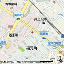 愛知県瀬戸市福元町50-3周辺の地図