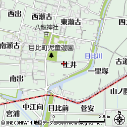 愛知県稲沢市目比町（土井）周辺の地図