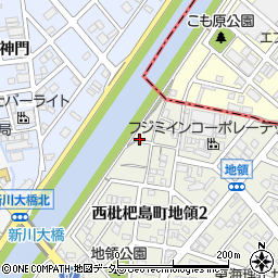 愛知県清須市西枇杷島町地領周辺の地図