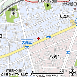愛知銀行大森支店周辺の地図