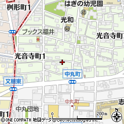 愛知県名古屋市北区光音寺町1丁目58周辺の地図