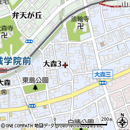 愛知県名古屋市守山区大森3丁目1414周辺の地図