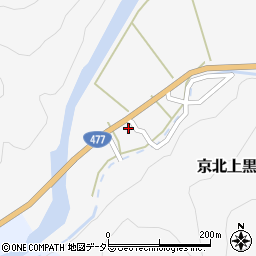 京都府京都市右京区京北上黒田町上農35周辺の地図