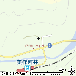 岡山県津山市加茂町山下290-1周辺の地図