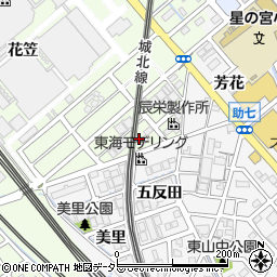 愛知県清須市寺野（花笠）周辺の地図
