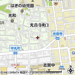 愛知県名古屋市北区光音寺町3丁目17周辺の地図
