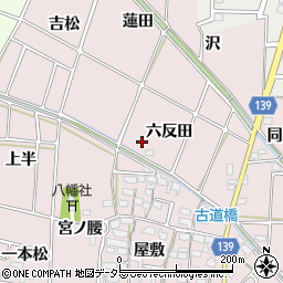 愛知県あま市古道周辺の地図