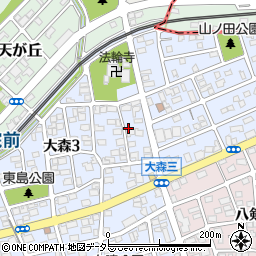 愛知県名古屋市守山区大森3丁目2004周辺の地図