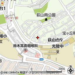 愛知県瀬戸市萩山台9丁目115周辺の地図