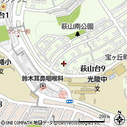 愛知県瀬戸市萩山台9丁目116周辺の地図
