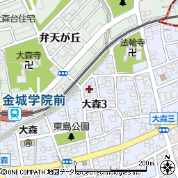愛知県名古屋市守山区大森3丁目1305周辺の地図