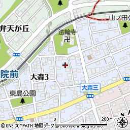 愛知県名古屋市守山区大森3丁目1908周辺の地図