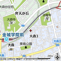 愛知県名古屋市守山区大森3丁目1306周辺の地図