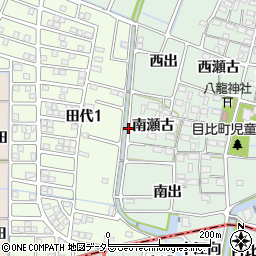 愛知県稲沢市目比町仙目周辺の地図