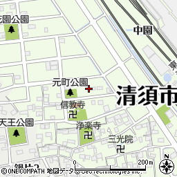 愛知県清須市寺野周辺の地図