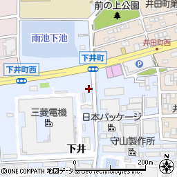 愛知県尾張旭市下井町前の上周辺の地図