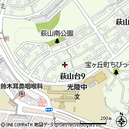 愛知県瀬戸市萩山台9丁目周辺の地図