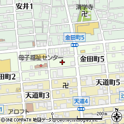愛知県名古屋市北区金田町4丁目周辺の地図