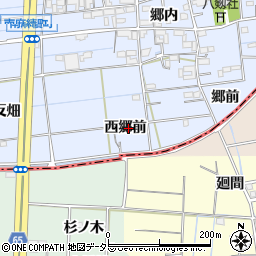愛知県稲沢市南麻績町西郷前周辺の地図