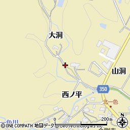 愛知県豊田市北一色町大洞76周辺の地図