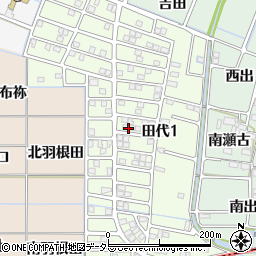 愛知県稲沢市田代周辺の地図
