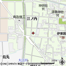愛知県あま市二ツ寺江ノ内周辺の地図