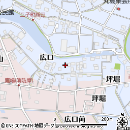 愛知県愛西市西川端町広口周辺の地図