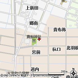 愛知県稲沢市氷室町宮郭周辺の地図