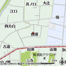愛知県稲沢市目比町山浦周辺の地図