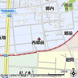 愛知県稲沢市南麻績町郷前周辺の地図