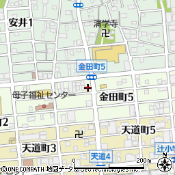 愛知県名古屋市北区金田町4丁目21周辺の地図