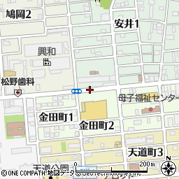 金田町二周辺の地図