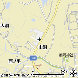 愛知県豊田市北一色町（山洞）周辺の地図