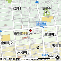 愛知県名古屋市北区金田町4丁目14周辺の地図