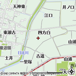愛知県稲沢市目比町四方白周辺の地図