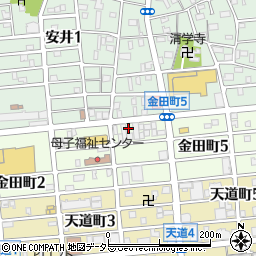 愛知県名古屋市北区金田町4丁目16周辺の地図