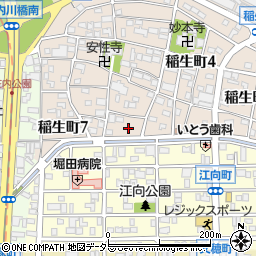 中日新聞　稲生専売所周辺の地図