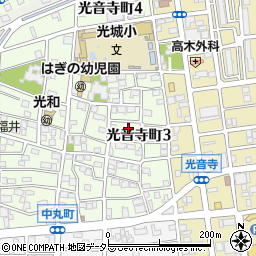 愛知県名古屋市北区光音寺町3丁目24周辺の地図