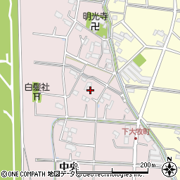 愛知県愛西市下大牧町寺前周辺の地図