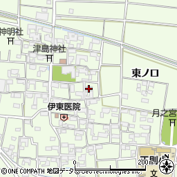 愛知県あま市二ツ寺屋敷74周辺の地図